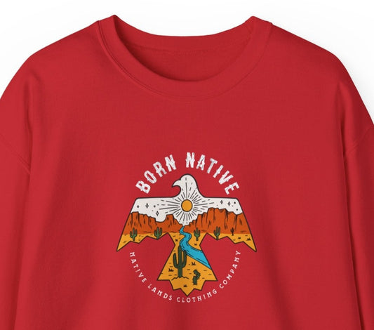 Born Native Thunderbird Sweatshirt Indianer