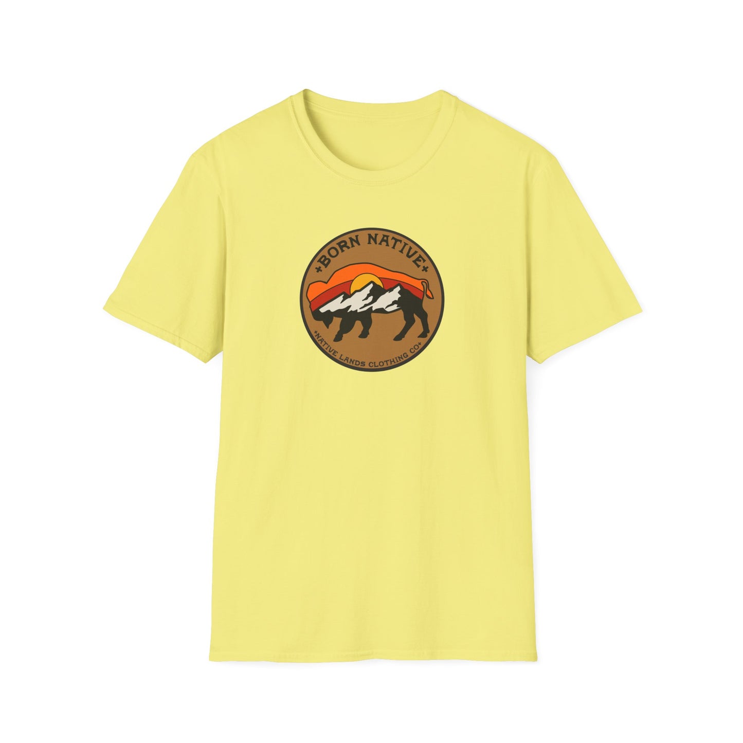 Born Native Shirt Bison Cotton - Primeras Naciones, Aborígenes Canadienses, Indígenas, Nativos Americanos