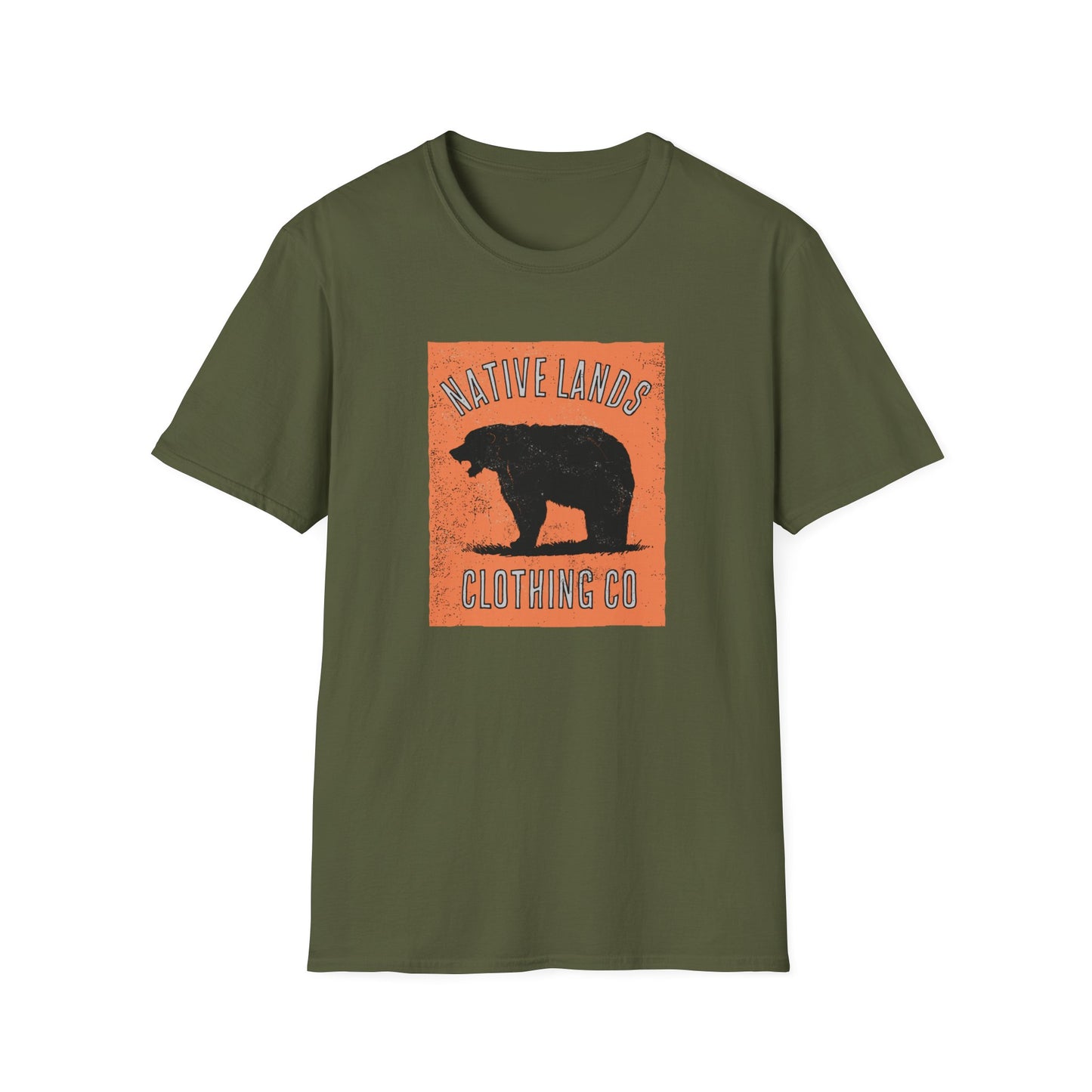 Bear Roaring Shirt Pumpkin Cotton First Nations, Canadian Aboriginal, Indigenous, Native American