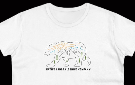 Camisa Urso Feminina Algodão Nativa Americana