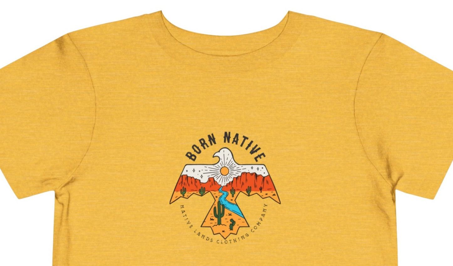 T-Shirt „Born Native“ aus Baumwolle für Kleinkinder – First Nations, kanadische Aborigines, Indigene, Indianer