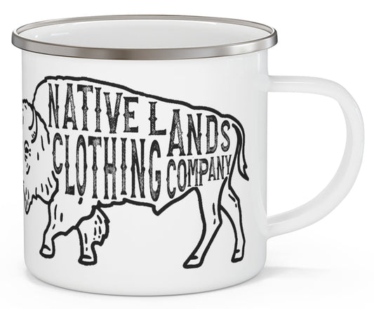 野牛马克杯搪瓷金属 12 盎司美洲原住民