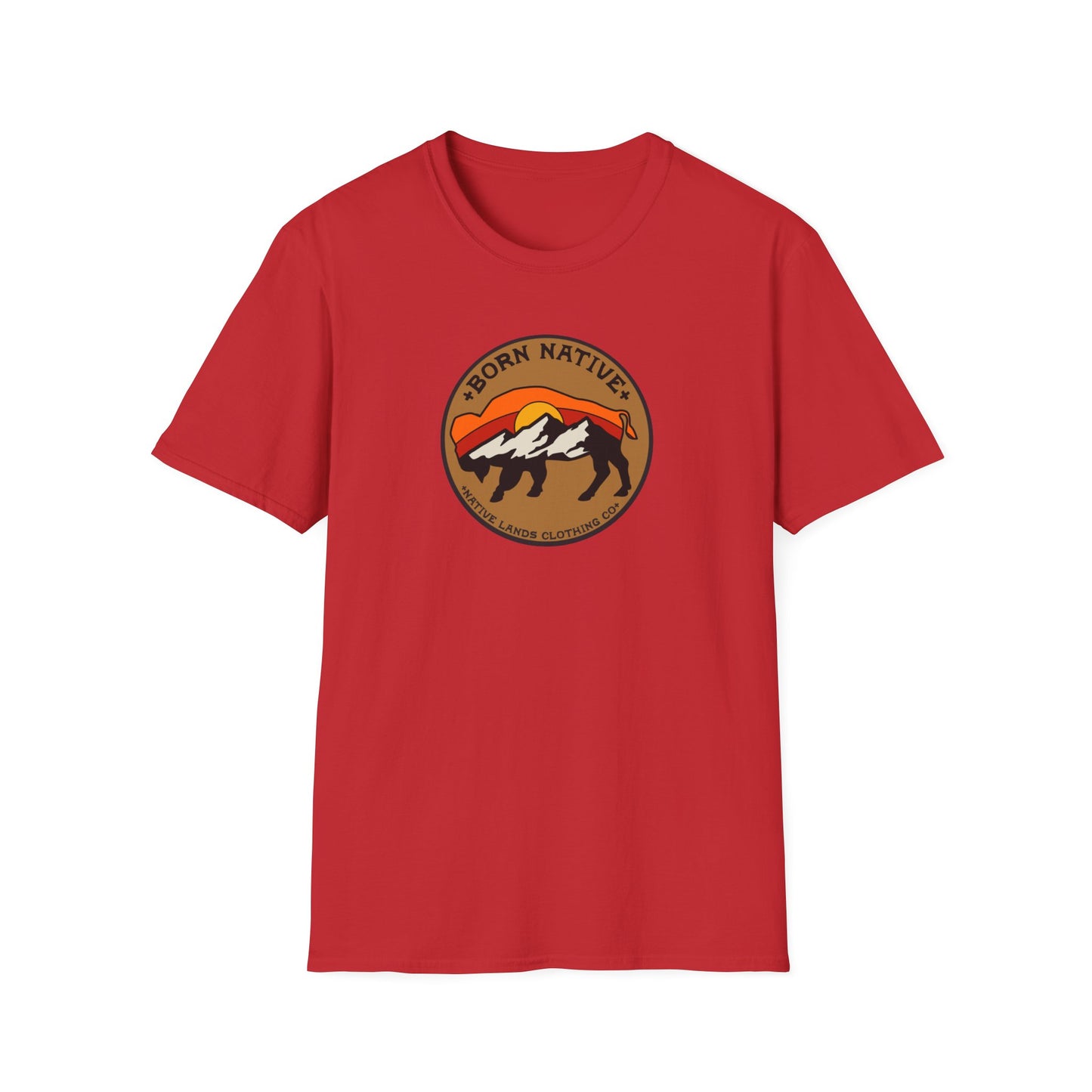 Born Native Shirt Bison Cotton - Primeras Naciones, Aborígenes Canadienses, Indígenas, Nativos Americanos