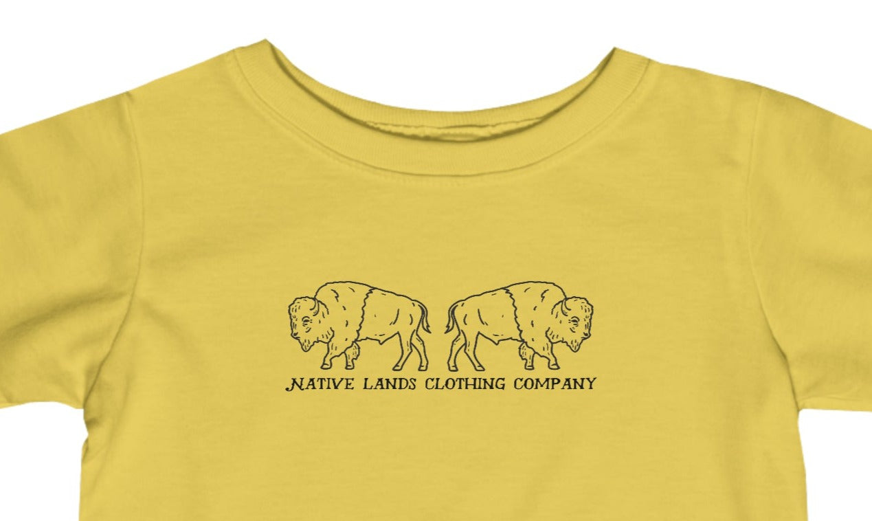 Camisa infantil de dois bisões de algodão nativo americano