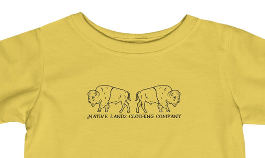 Camisa infantil de dos bisontes de algodón nativo americano