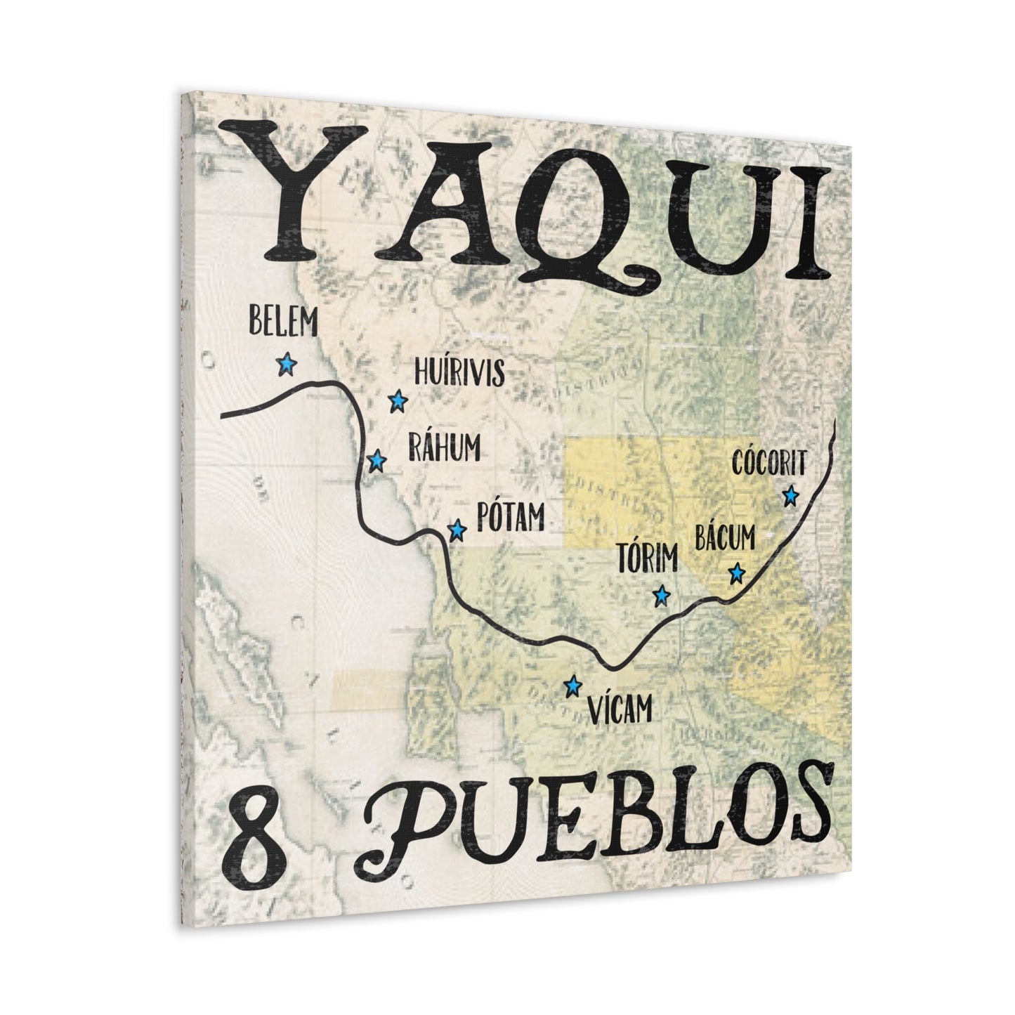 Yaqui Pueblos Canvas Gallery Wrap 30" X 30" Native American