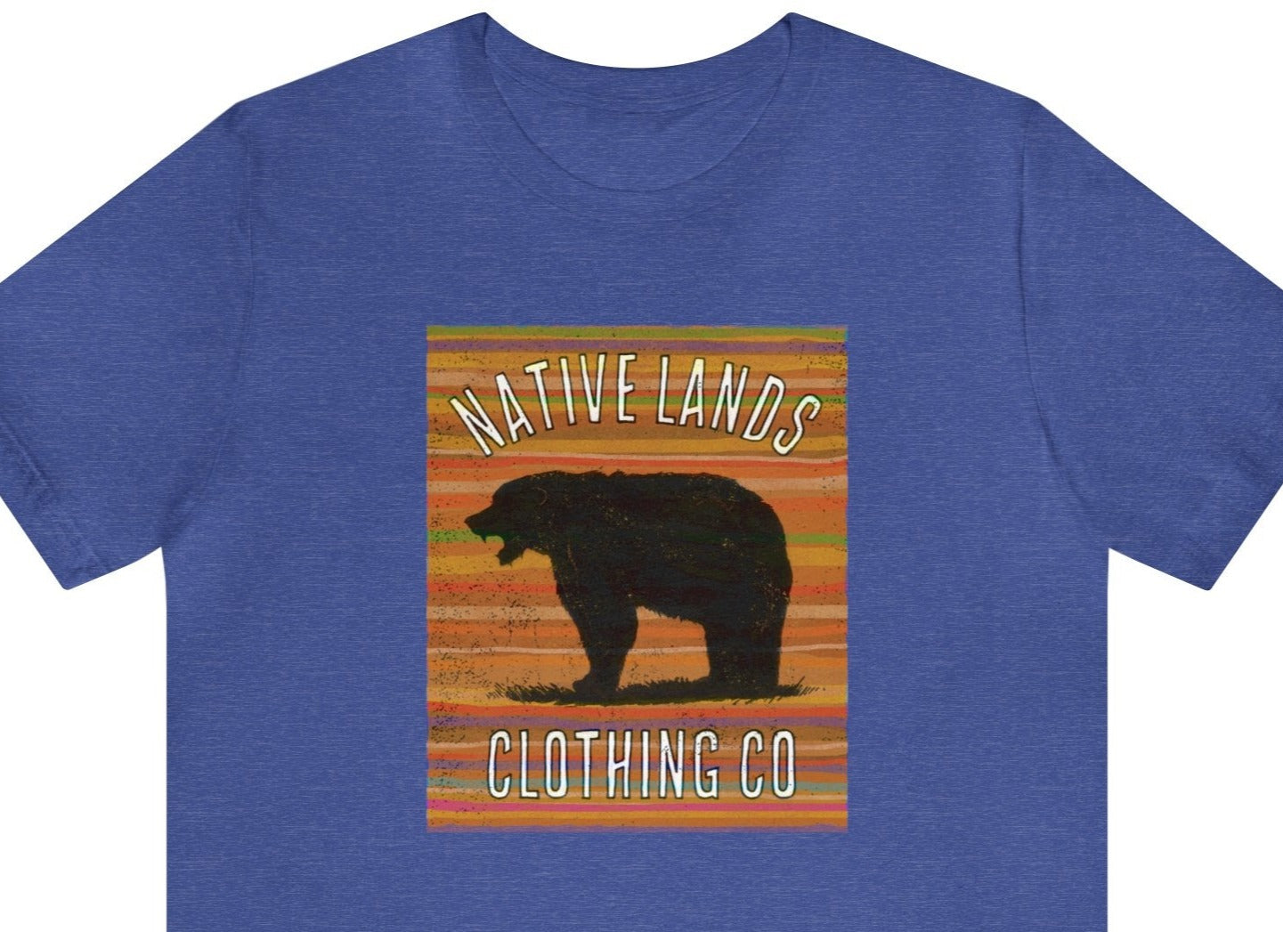 Camisa Bear Roaring Algodão Terra Nativo Americano
