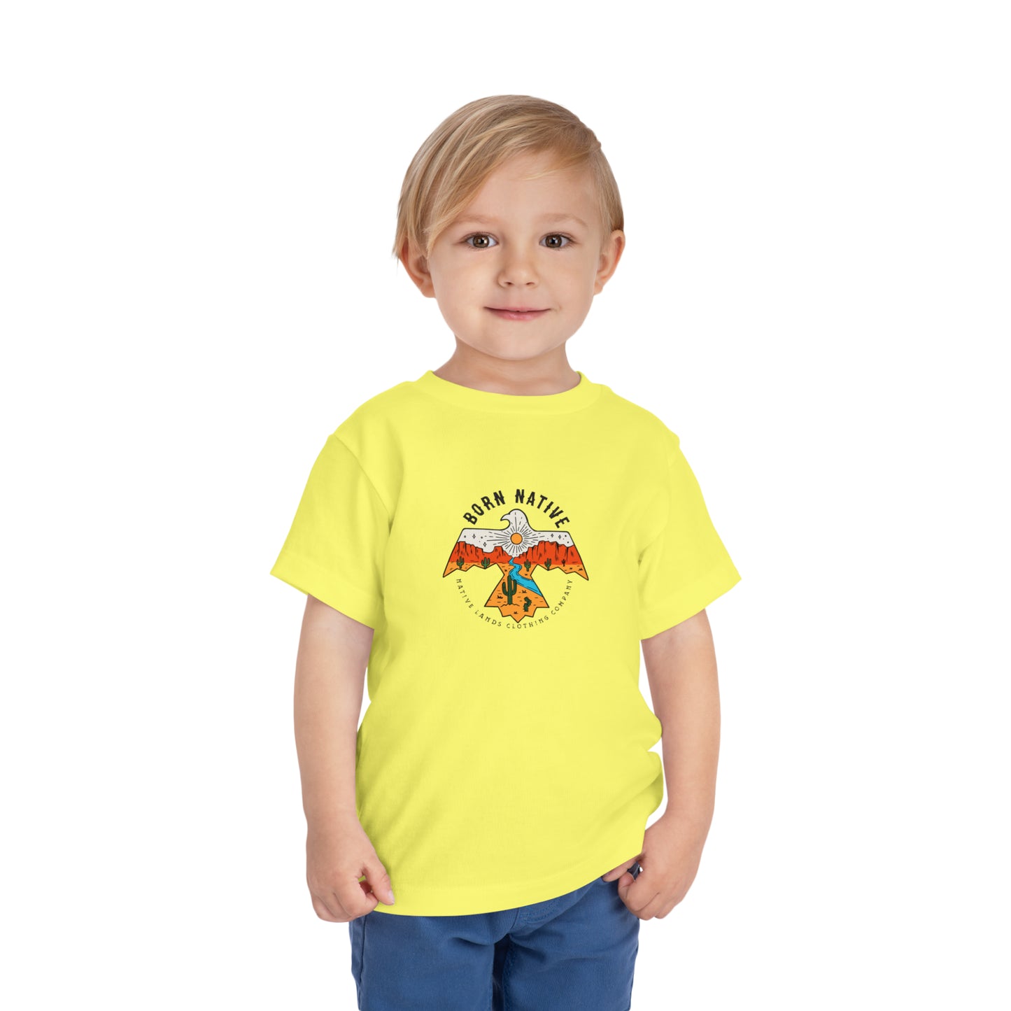 T-Shirt „Born Native“ aus Baumwolle für Kleinkinder – First Nations, kanadische Aborigines, Indigene, Indianer