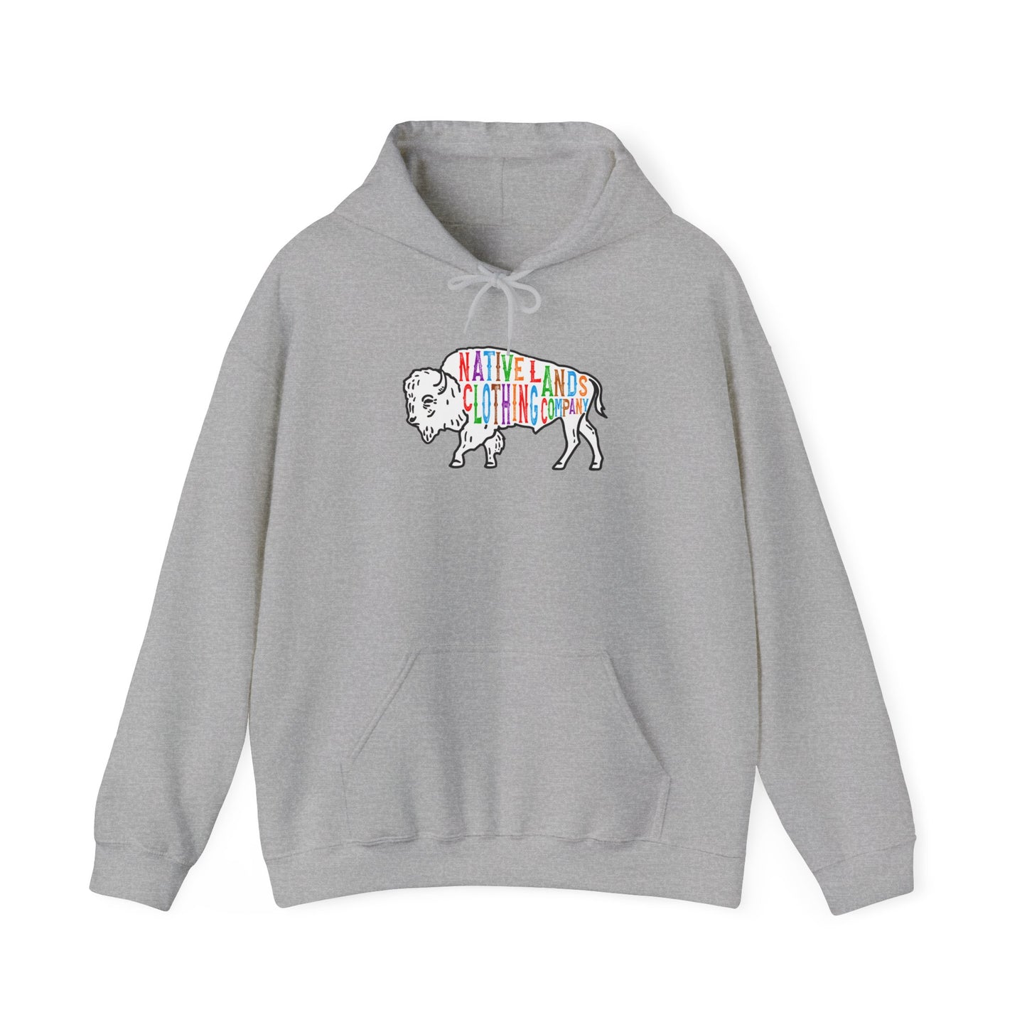 Bison Hoodie Rainbow First Nations, Canadian Aboriginal, Indigenous, Native American