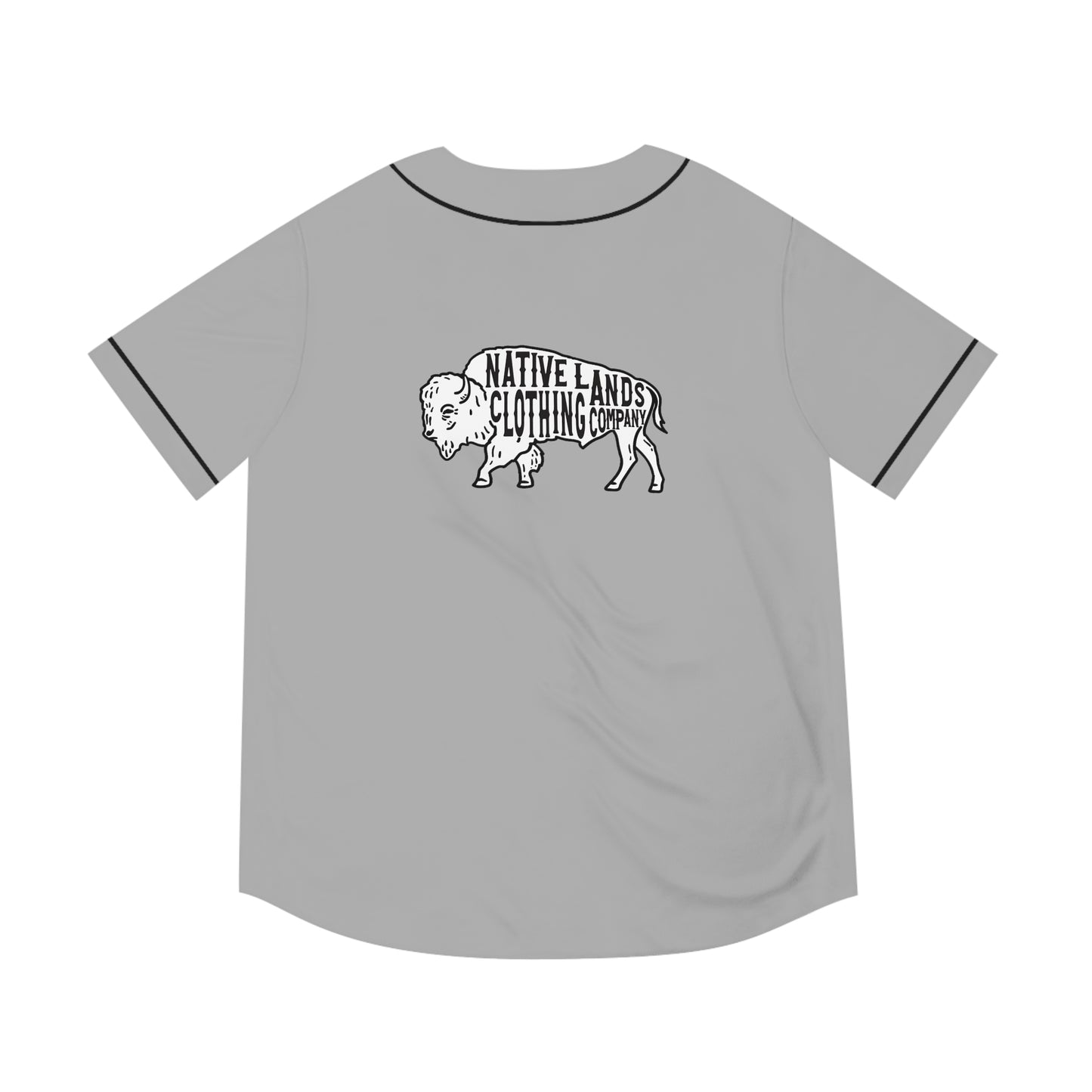 Camiseta de béisbol Bison (anverso/reverso) Primeras Naciones, Aborígenes canadienses, Indígenas, Nativos americanos - Gris