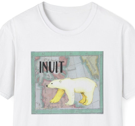 Рубашка племени инуитов, хлопок белого медведя, коренной американец