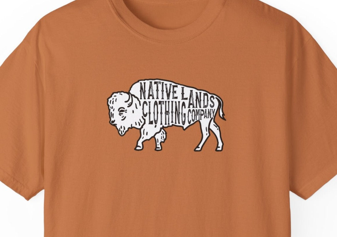 बाइसन शर्ट परिधान रंगे कपास मूल अमेरिकी (रेत-जंग)