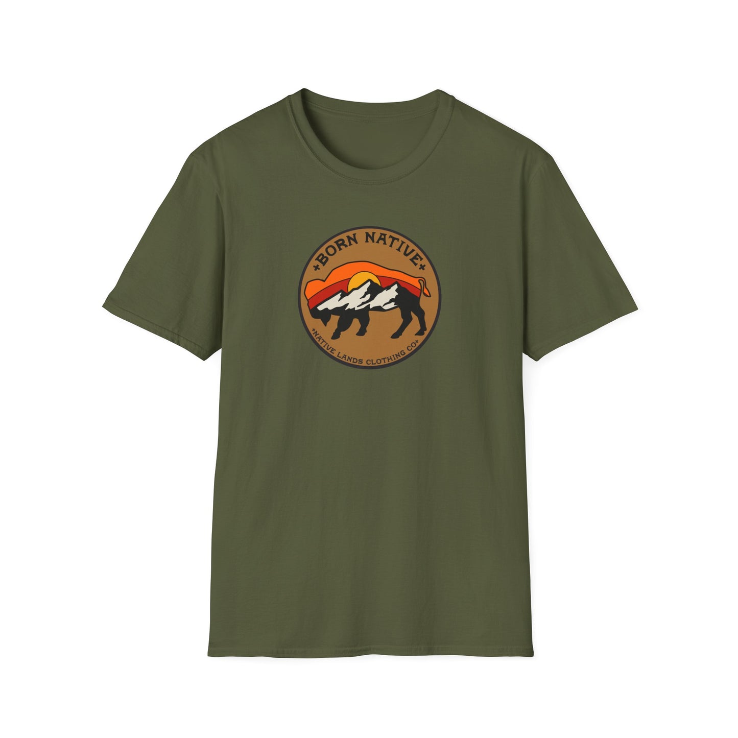 Born Native Shirt Bison Cotton - First Nations, Canadian Aboriginal, Indigenous, Native American