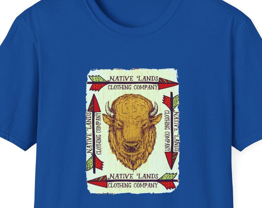 Bison Arrows Shirt Katoen First Nations, Canadese Aboriginal, Inheems, Native American