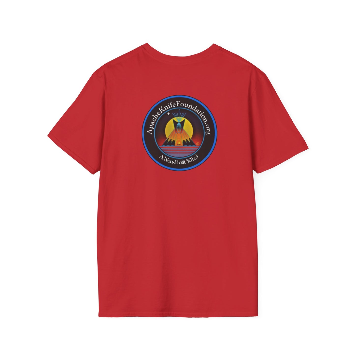 Koszula Apache Knife Foundation Non-Profit (przód/tył) Bawełna Indianie (zamówienie specjalne)