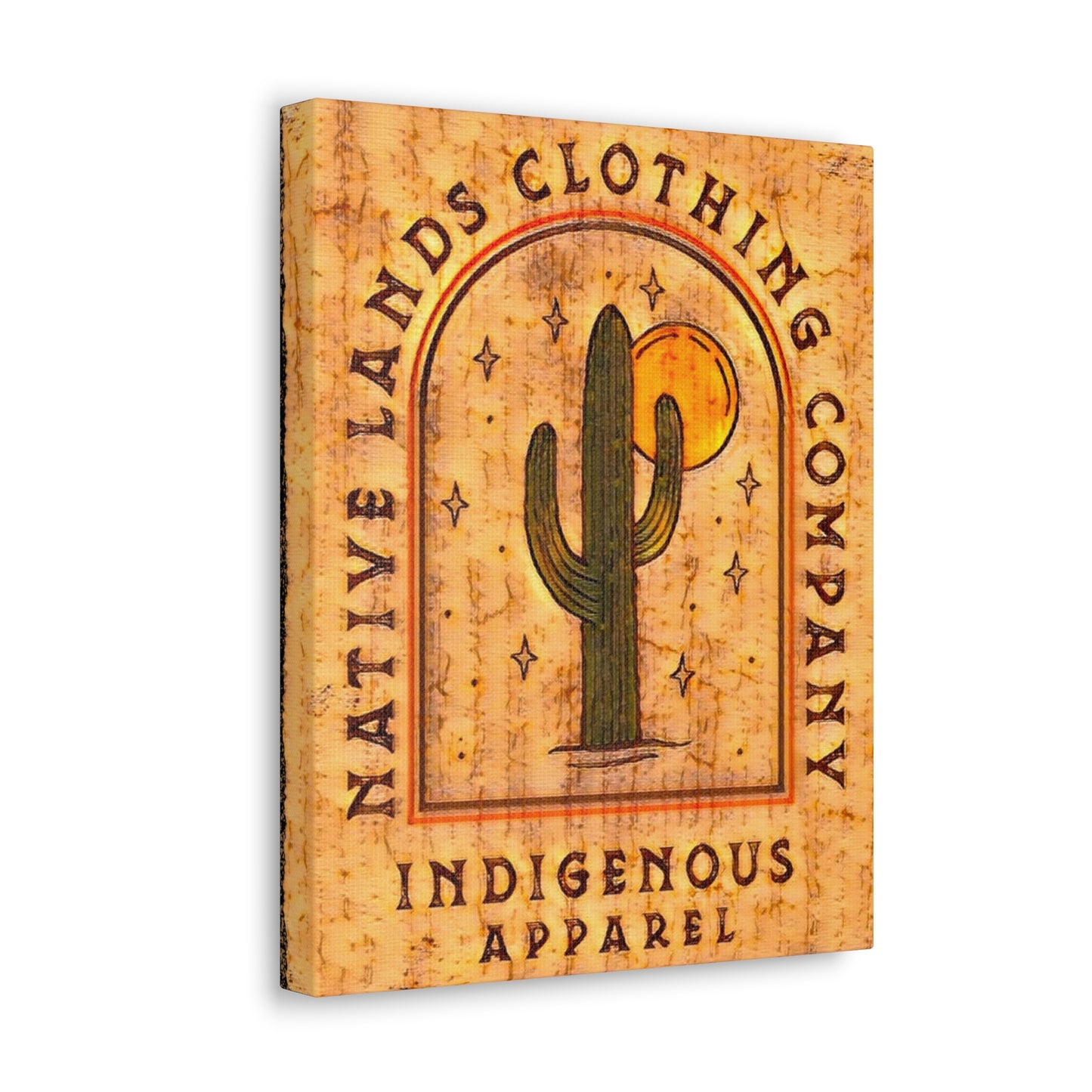 Cactus Sun Canvas Gallery Wrap 11" x 14" indianer