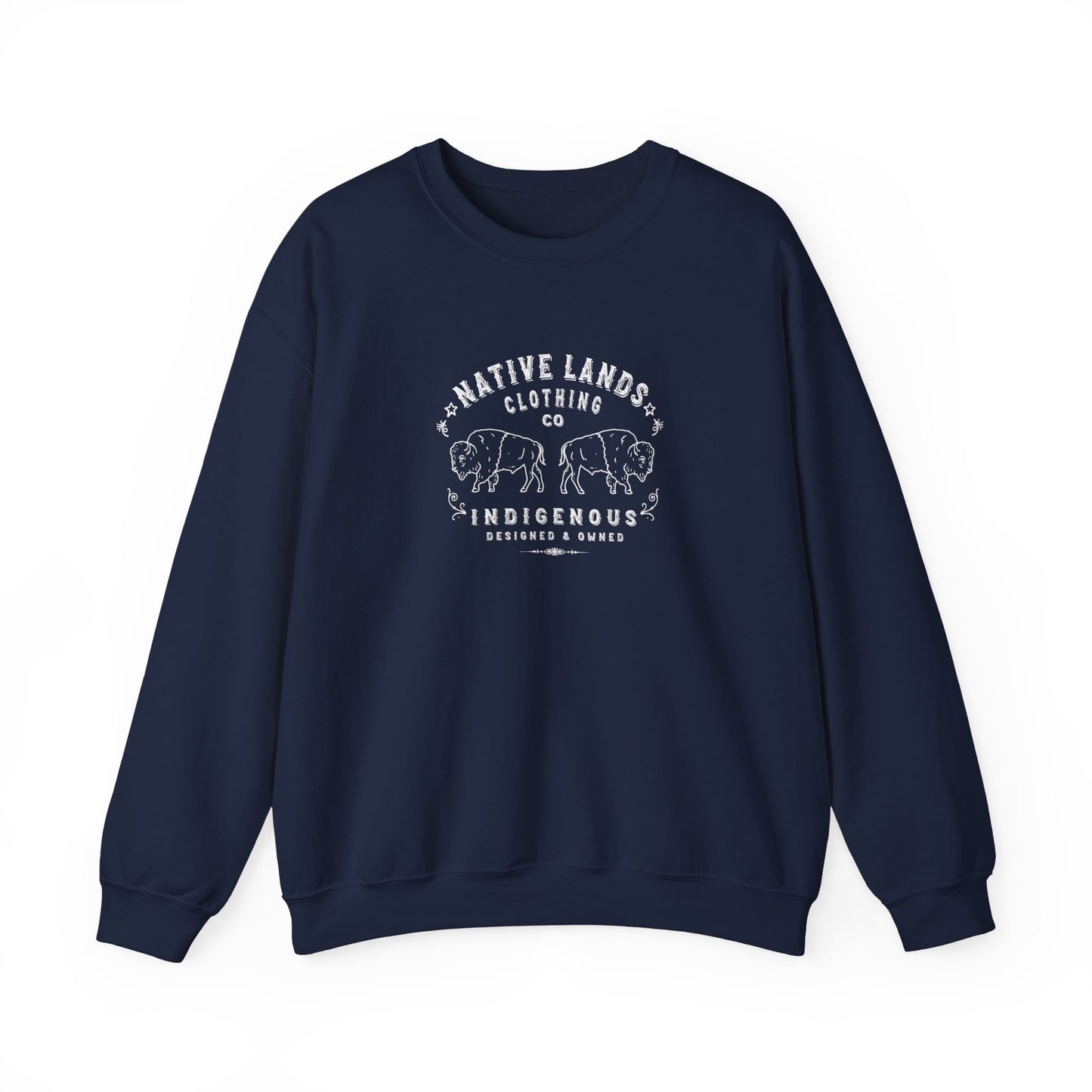 Bison Sweatshirt Dúchasach - Na Chéad Náisiúin, Bundúchasaigh Cheanada, Dúchasach, Meiriceánach Dúchasach