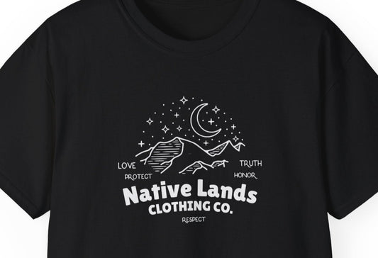 Stars Moon Shirt Cotton - First Nations, Canadian Aboriginal, Indigenous, Native American