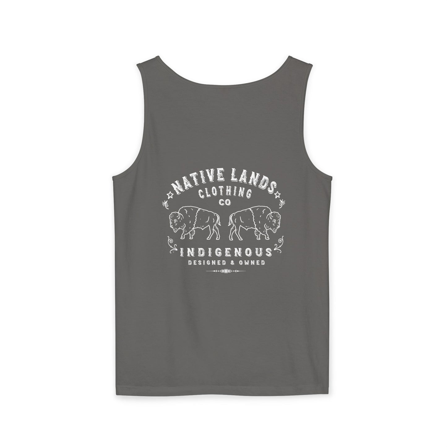 Indigenous Bisons beklædningsfarvet tanktop (for/bagside) Cotton First Nations canadisk aboriginal indfødt indianer