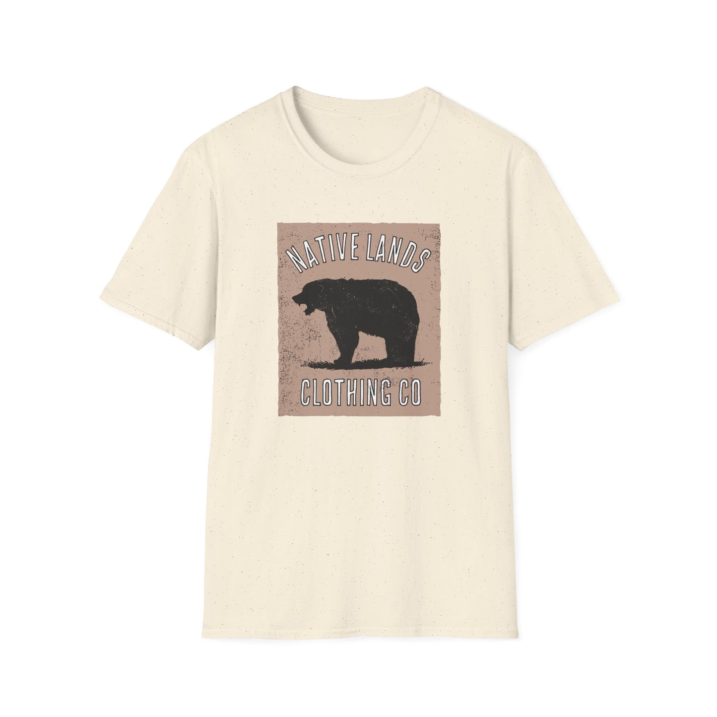 Bärenbrüllendes Hemd aus hellbrauner Baumwolle der amerikanischen Ureinwohner