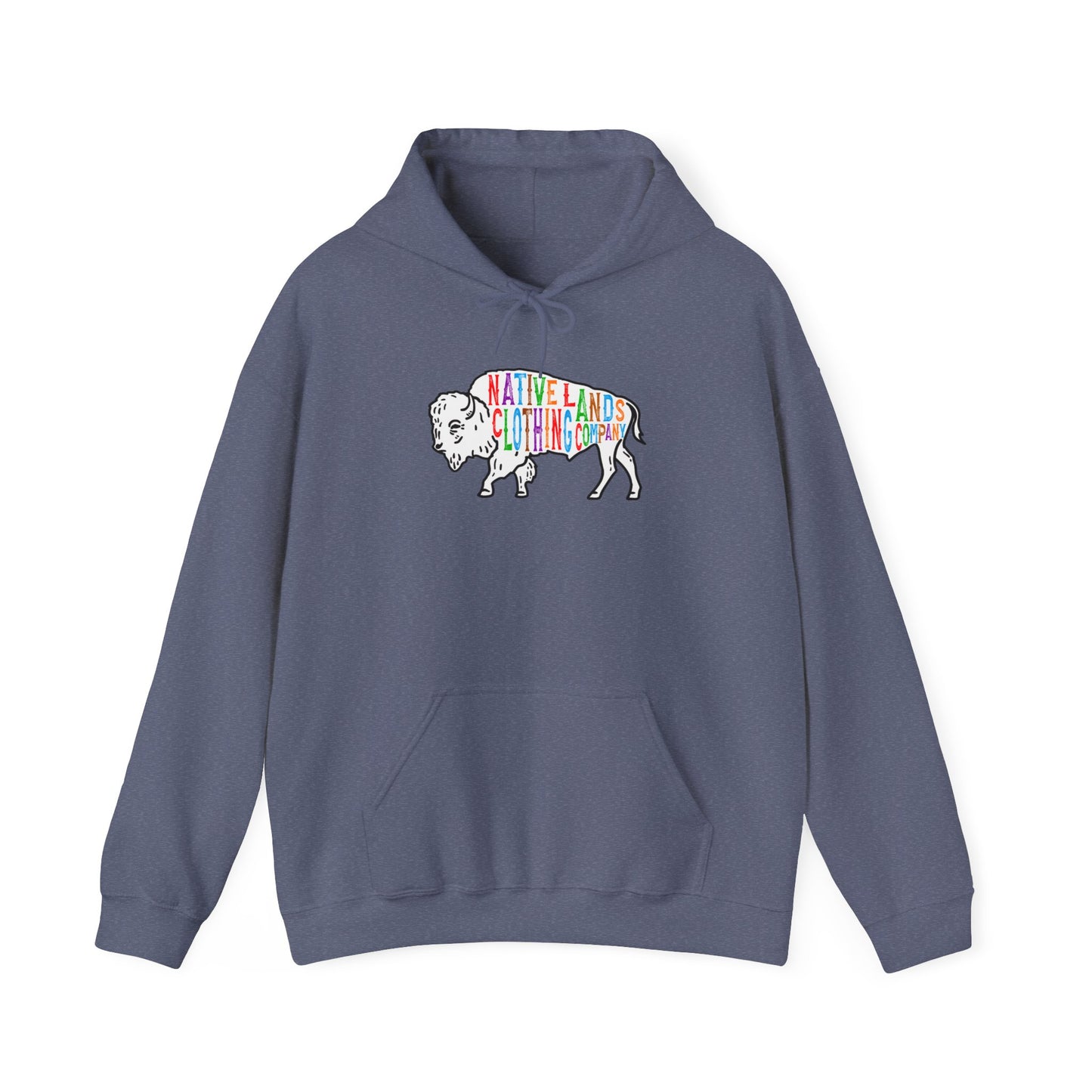 Bison Hoodie Rainbow First Nations, Canadian Aboriginal, Indigenous, Native American