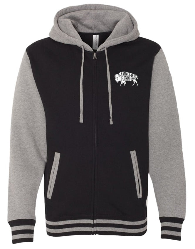 Bison Varsity Hoodie First Nations Canadian Aboriginal Indigenous Native American