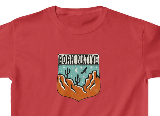 Youth Born Native Shirt Cotton Native American