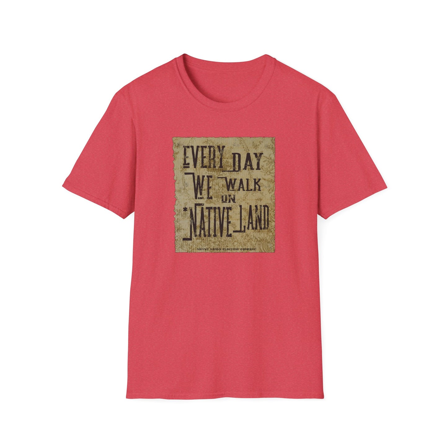 Рубашка «Каждый день мы гуляем по родной земле» (спереди/сзади), хлопок, коренной американец