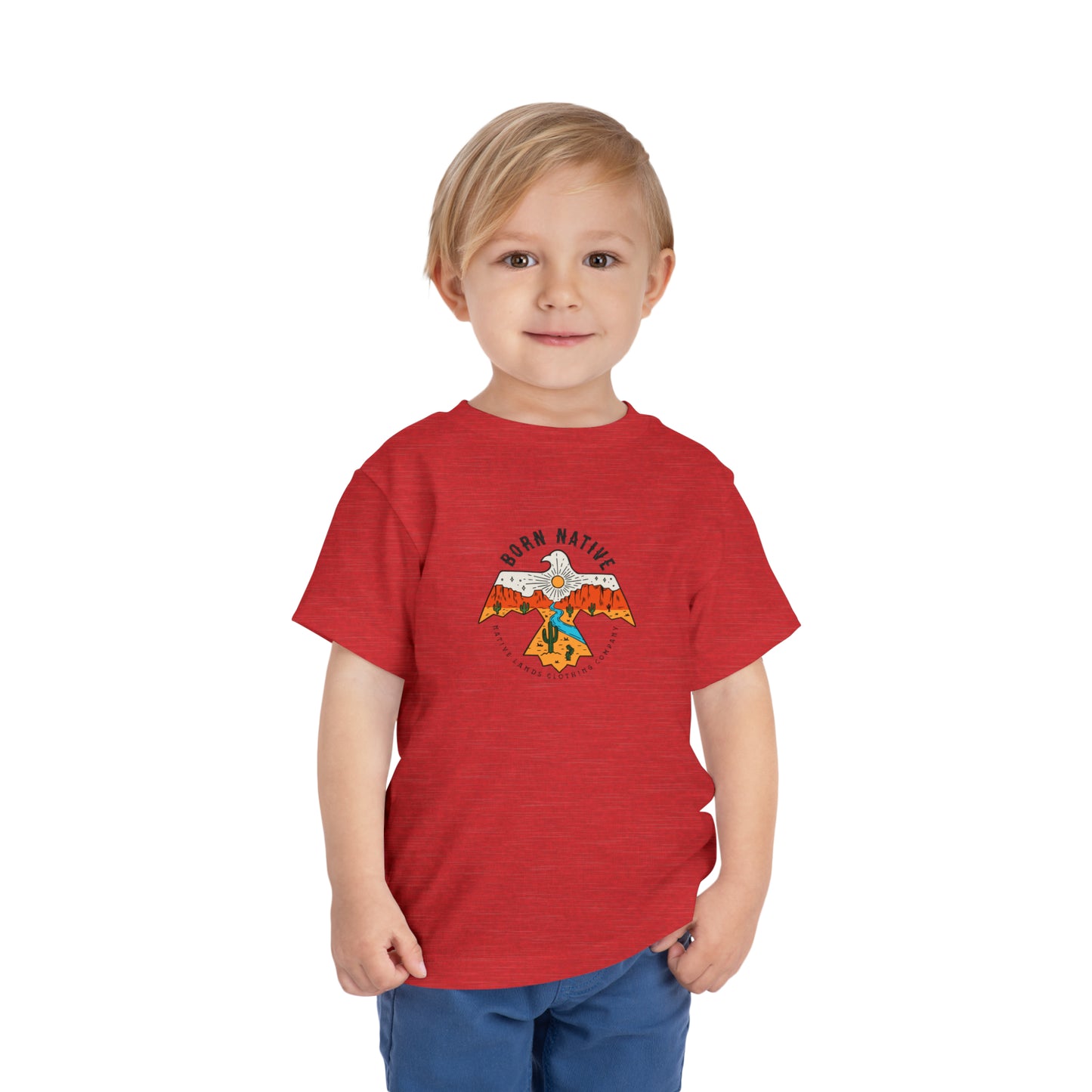 T-Shirt „Born Native“ aus Baumwolle für Kleinkinder – First Nations, kanadische Aborigines, Indigene, Indianer