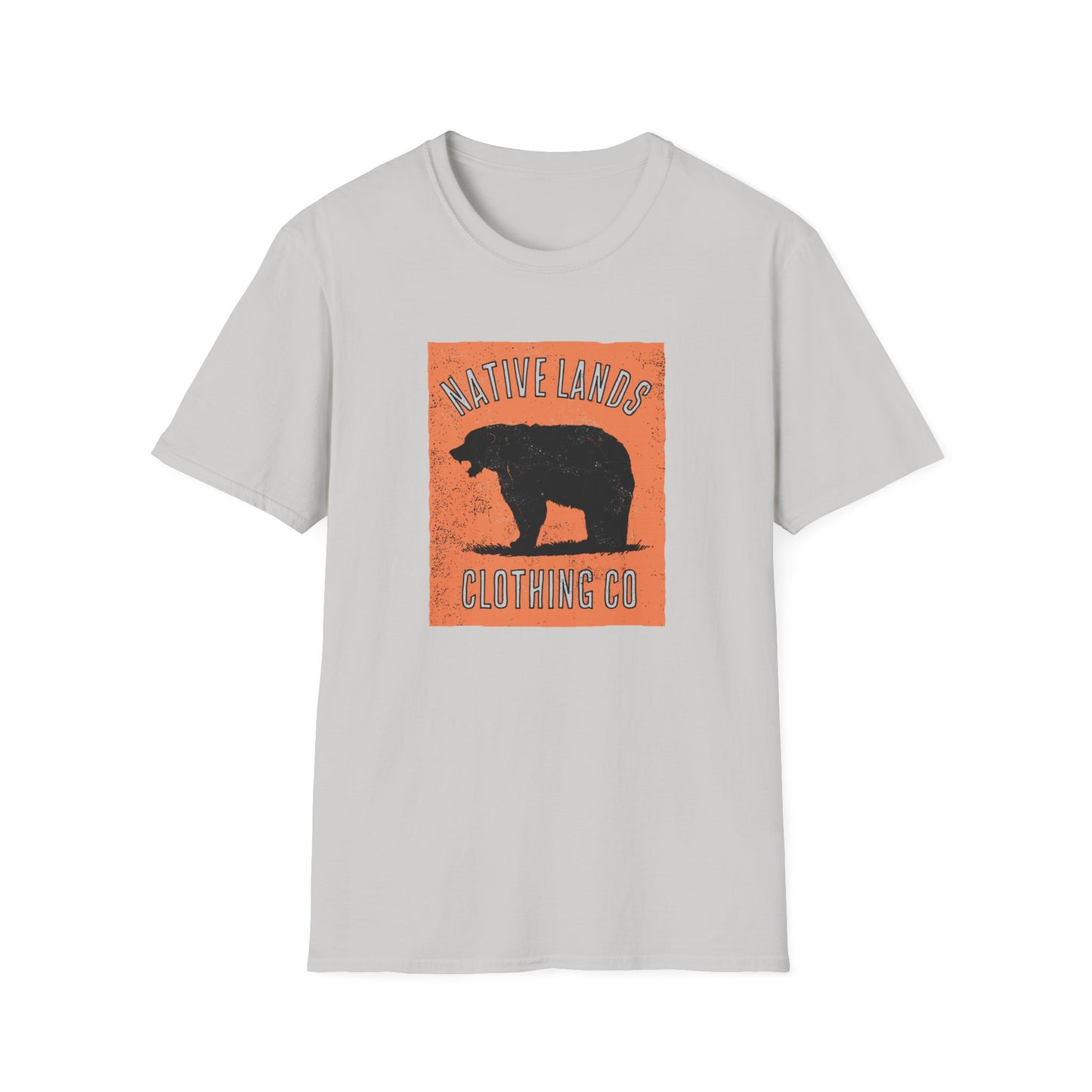 Camisa Bear Roaring Abóbora Algodão Nativo Americano