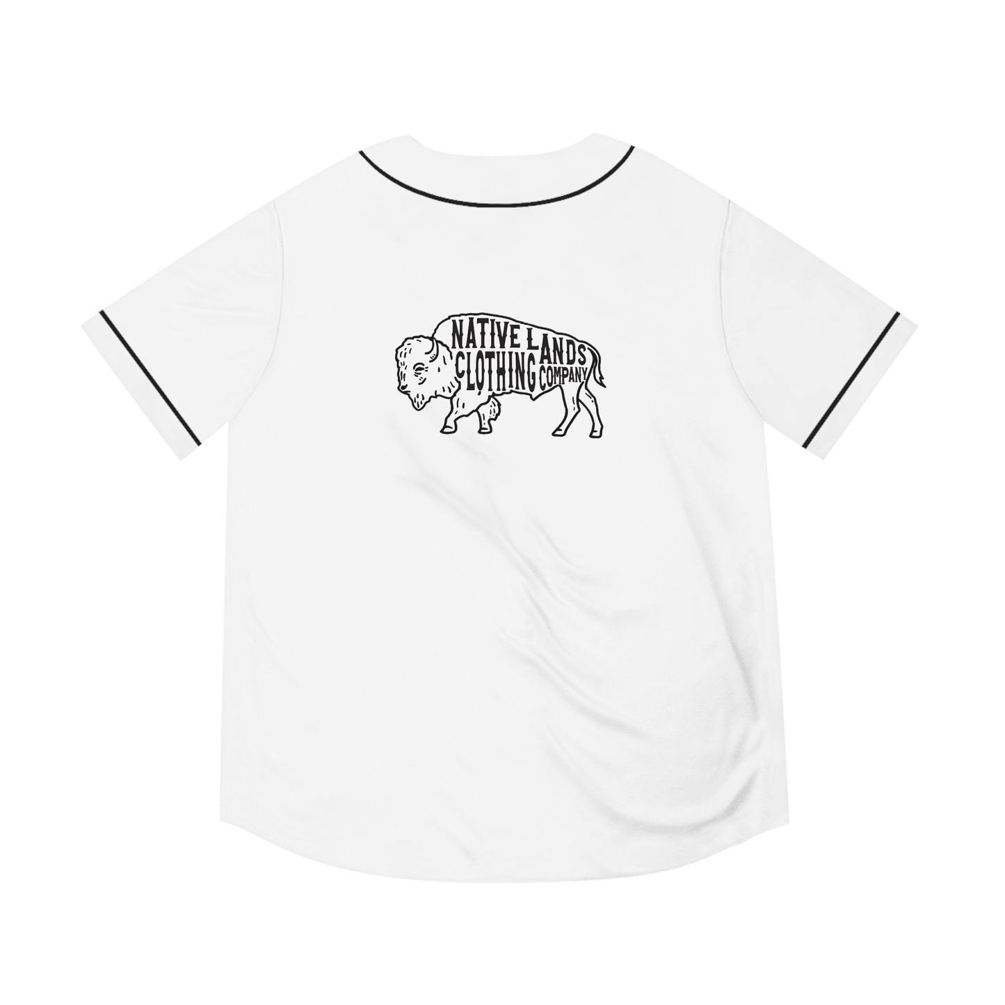 Camiseta de béisbol Bison (anverso/reverso) Primeras Naciones, Aborígenes canadienses, Indígenas, Nativos americanos - Blanco