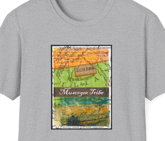 Muscogee 部落棉质美洲原住民衬衫