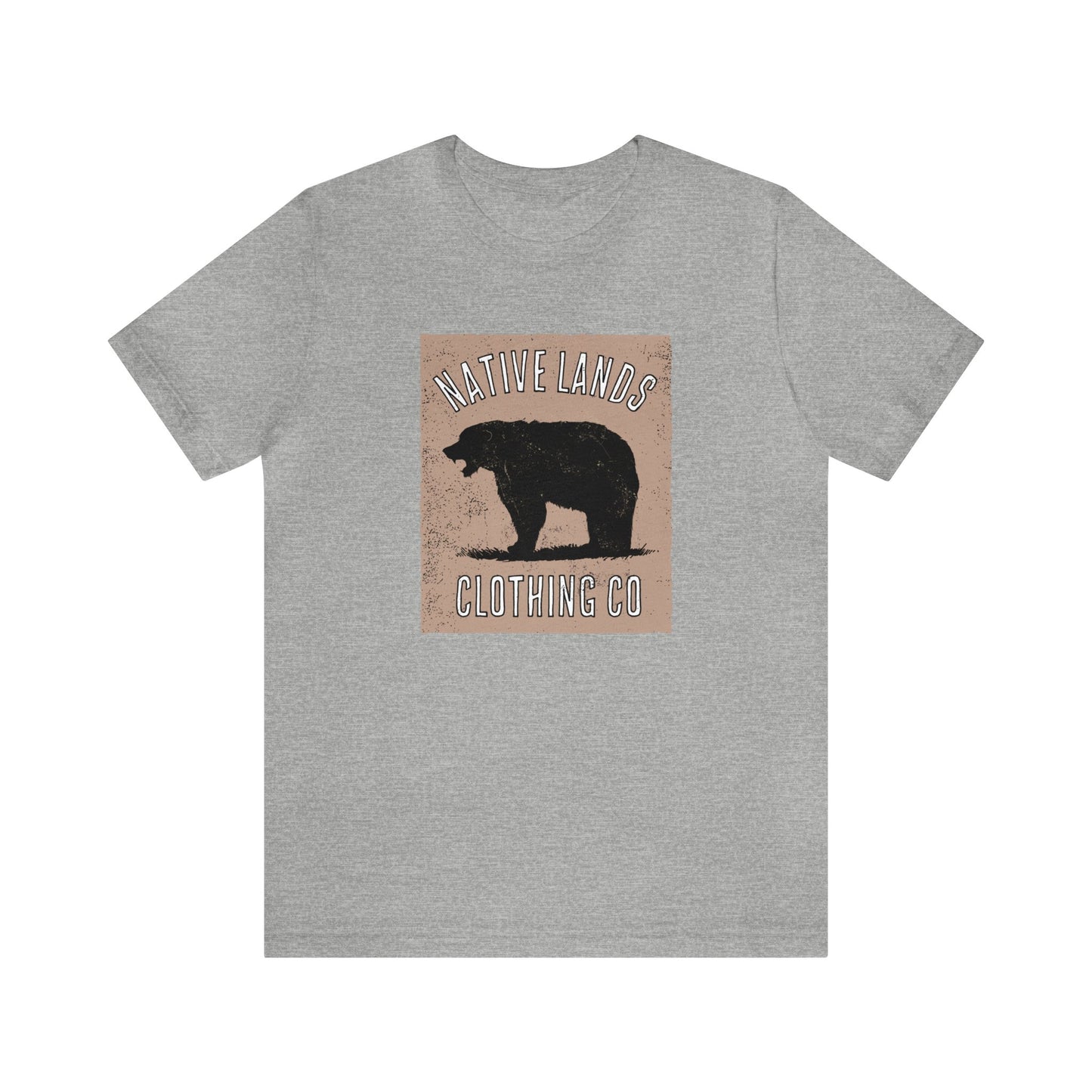 Camisa Bear Roaring Tan Algodón Nativo Americano
