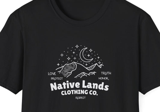 Stars Moon Shirt Cotton - Lehen Nazioak, Kanadako aborigenak, indigenak, amerikar natiboak