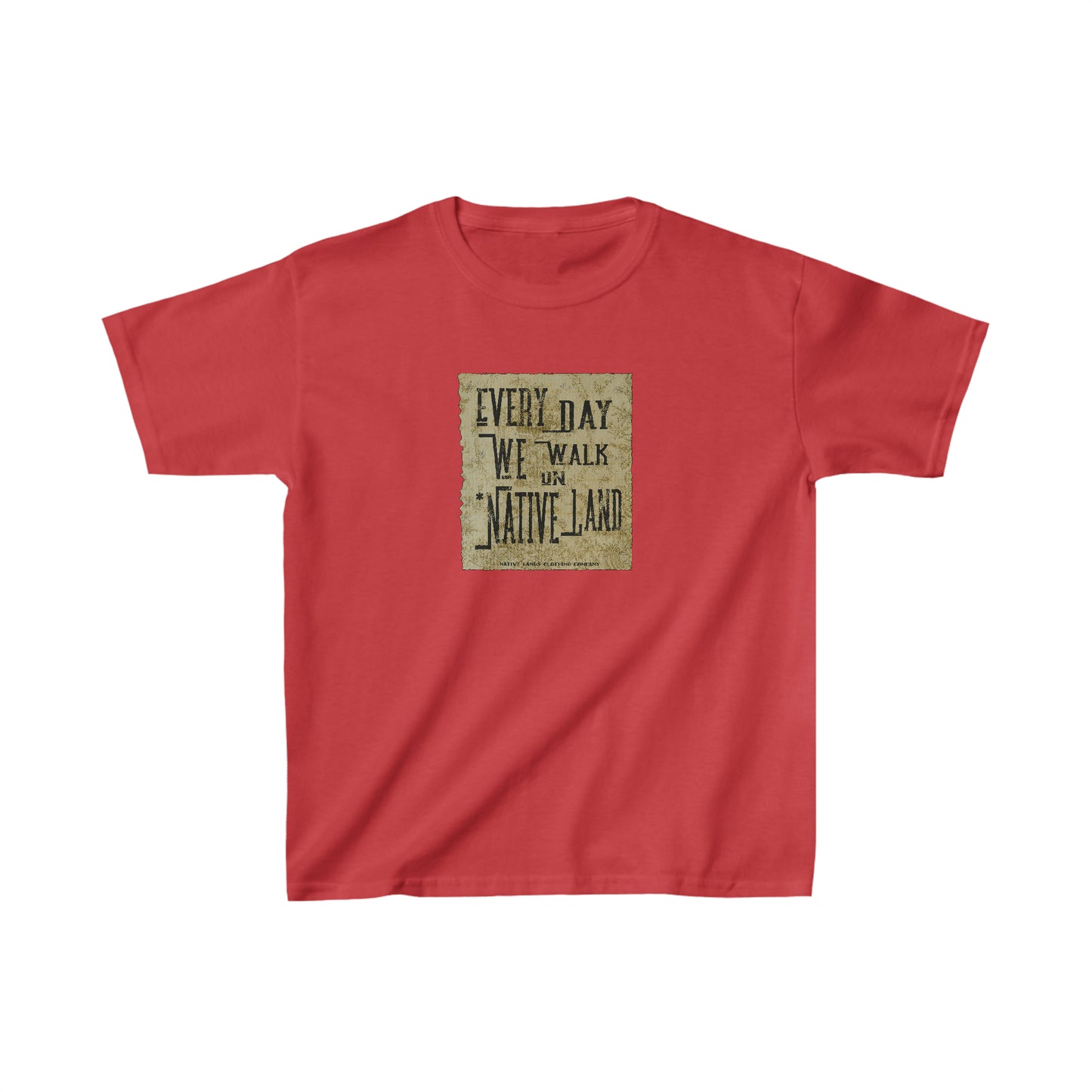 Kids Every Day We Walk On Native Land Shirt Tung (for/bag) Bomuld Native American