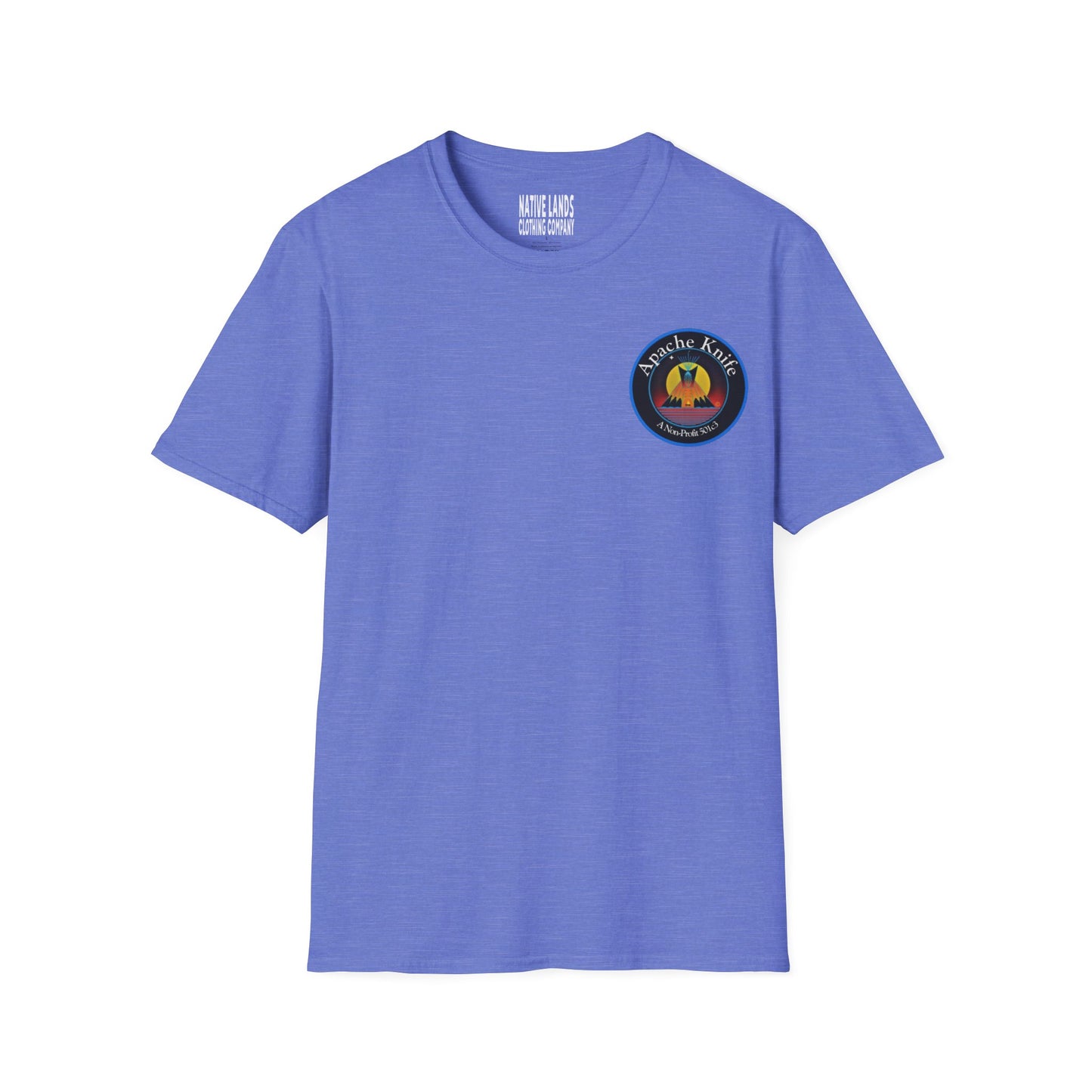 Рубашка Apache Knife Foundation для некоммерческих организаций (спереди/сзади), хлопок коренных американцев (специальный заказ)