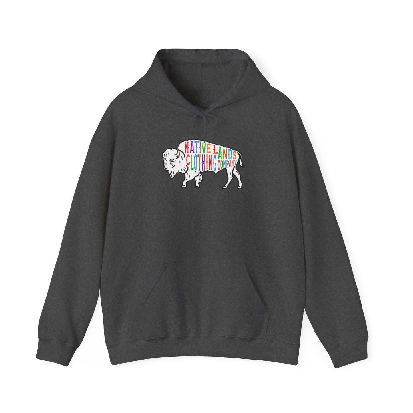 Bison Hoodie Rainbow First Nations, Canadian Aboriginal, Indigenous, Native American