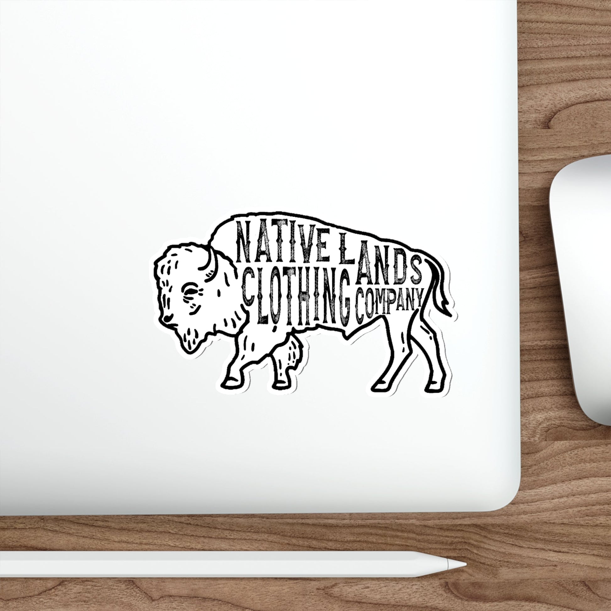 Bison Sticker Waterproof Native American (max graphic) Native Lands Clothing Company