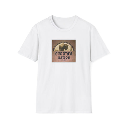 Рубашка из хлопка с изображением бизона нации чокто, коренных американцев