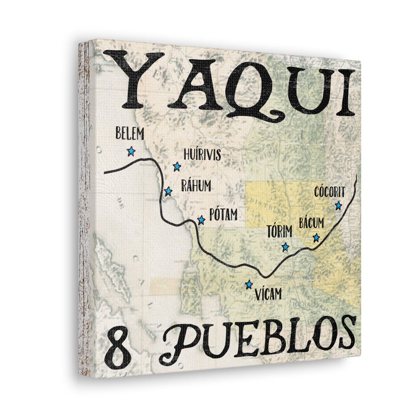Yaqui Pueblos Canvas Galleri Wrap 10" X 10" Indian