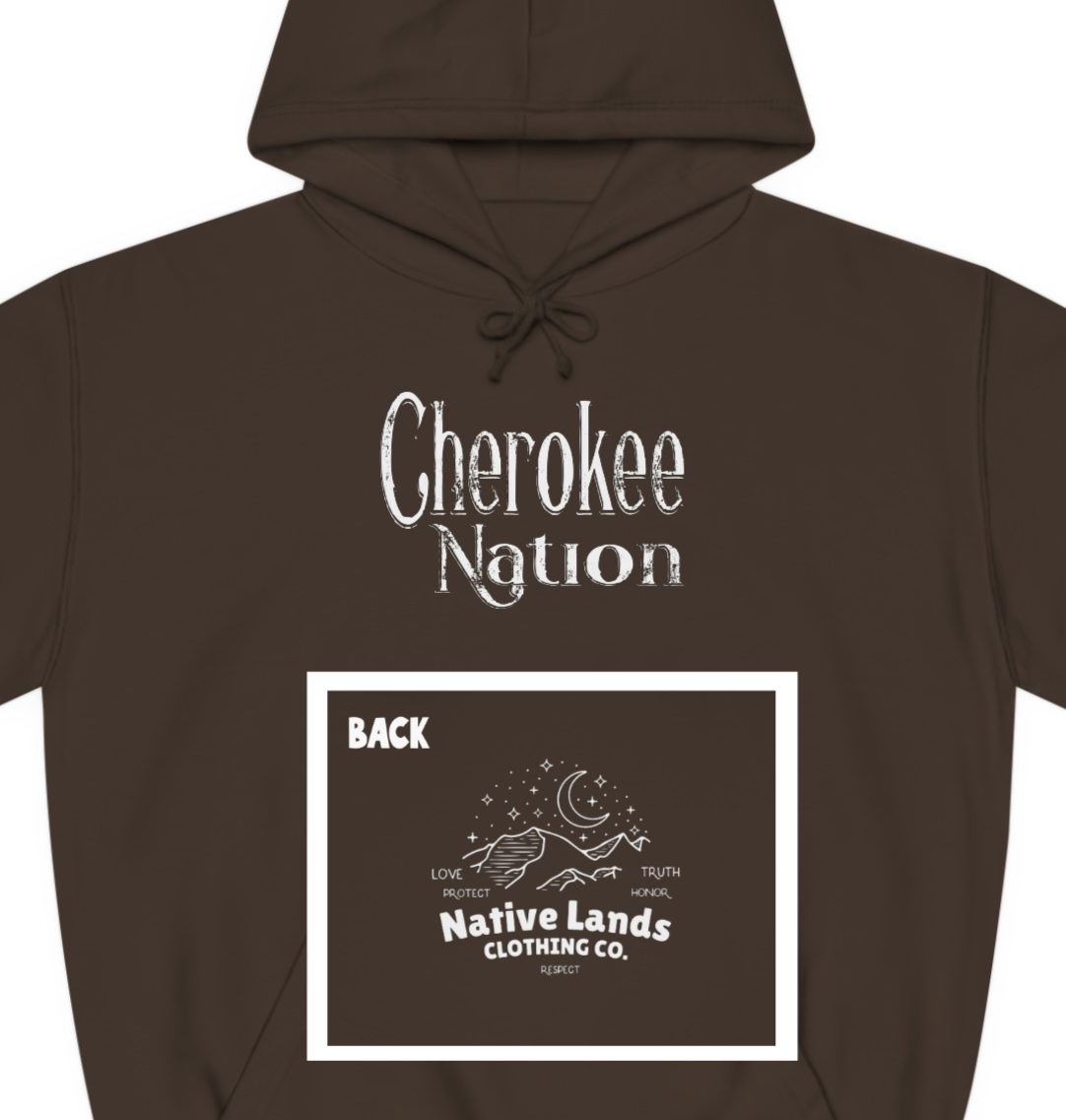 Cherokee Nation College hættetrøje (for/bagpå) PETA Native American