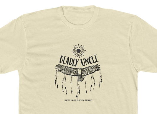 Deadly Uncle Shirt Hawk Graphic Cotton Native American (max sat)
