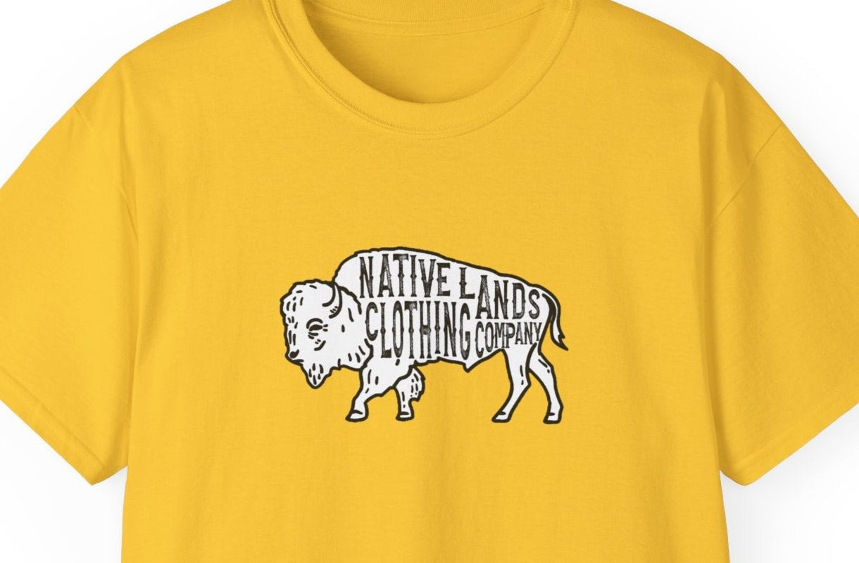 Bison Shirt Cotton - First Nations, Canadian Aboriginal, Indigenous, Native American