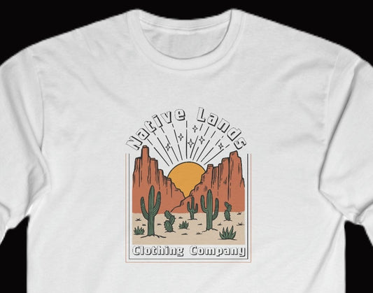 Camisa Manga Larga Estrellas del Desierto Algodón Nativo Americano