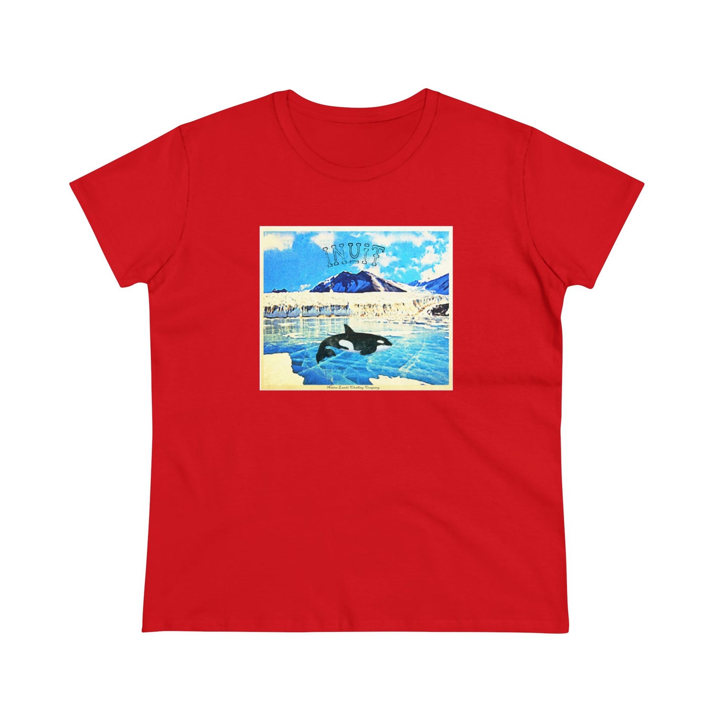 Camisa de la tribu Inuit para mujer Orca Algodón Nativo Americano