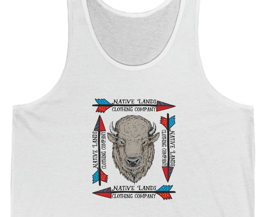 Bison Arrows Tank Top Algodón Primeras Naciones, Aborígenes Canadienses, Indígenas, Nativos Americanos