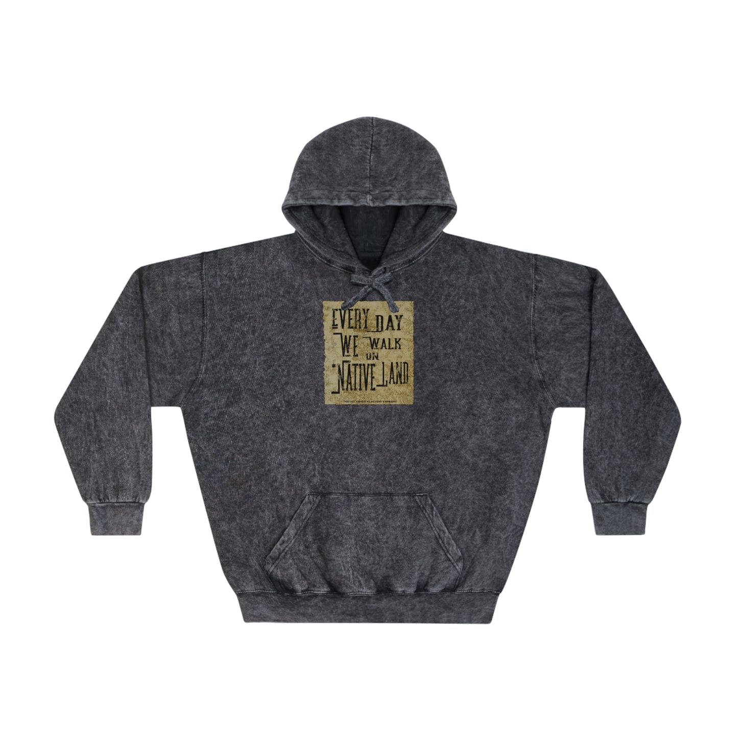 Every Day We Walk Mineral Wash Hoodie (vorne/hinten) Indianer