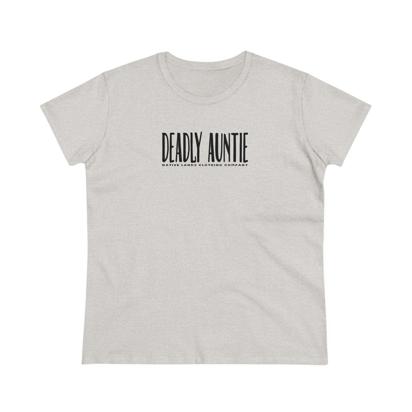 Damska koszulka Deadly Auntie z bawełny indiańskiej