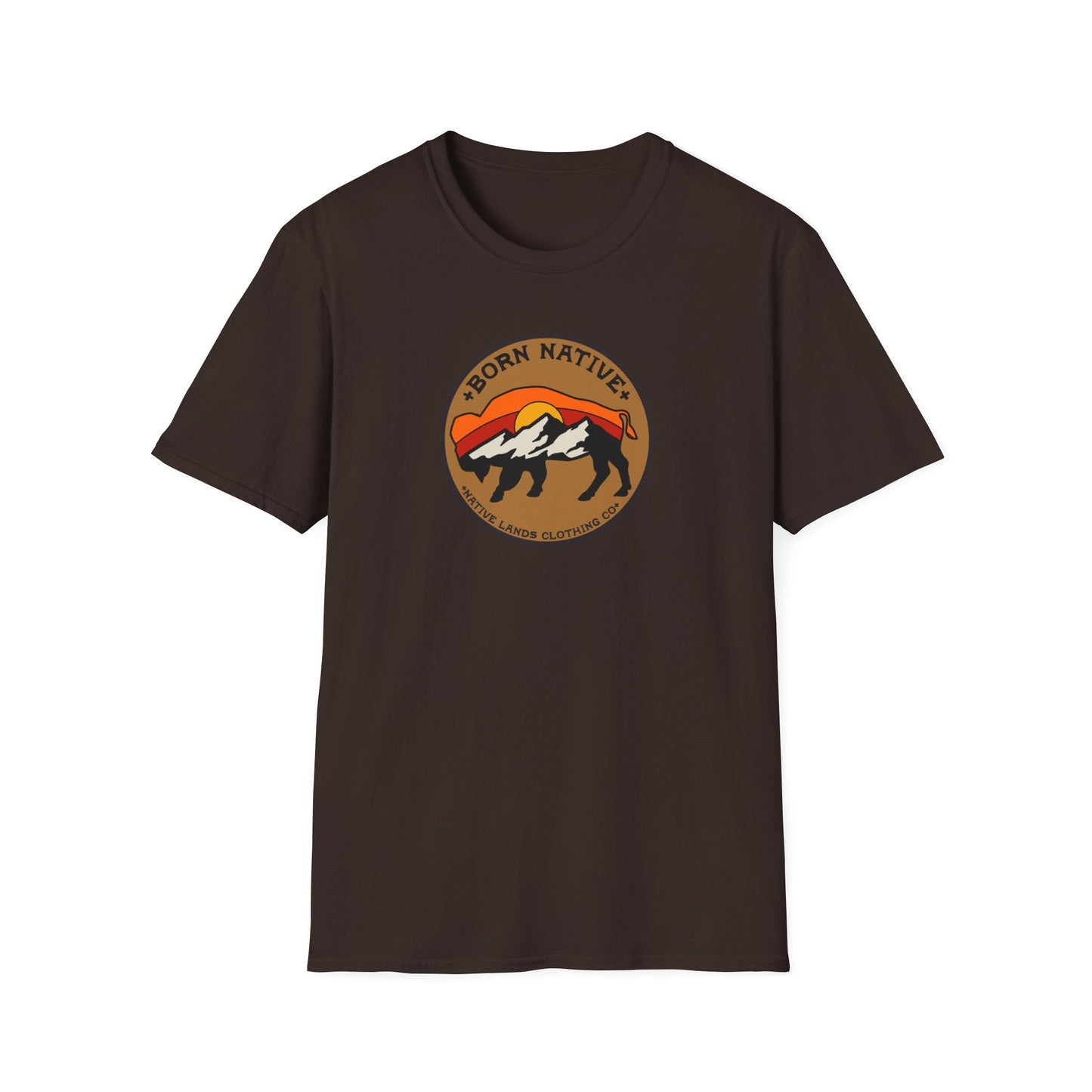 Born Native Shirt Bison Cotton - First Nations, Canadian Aboriginal, Indigenous, Native American