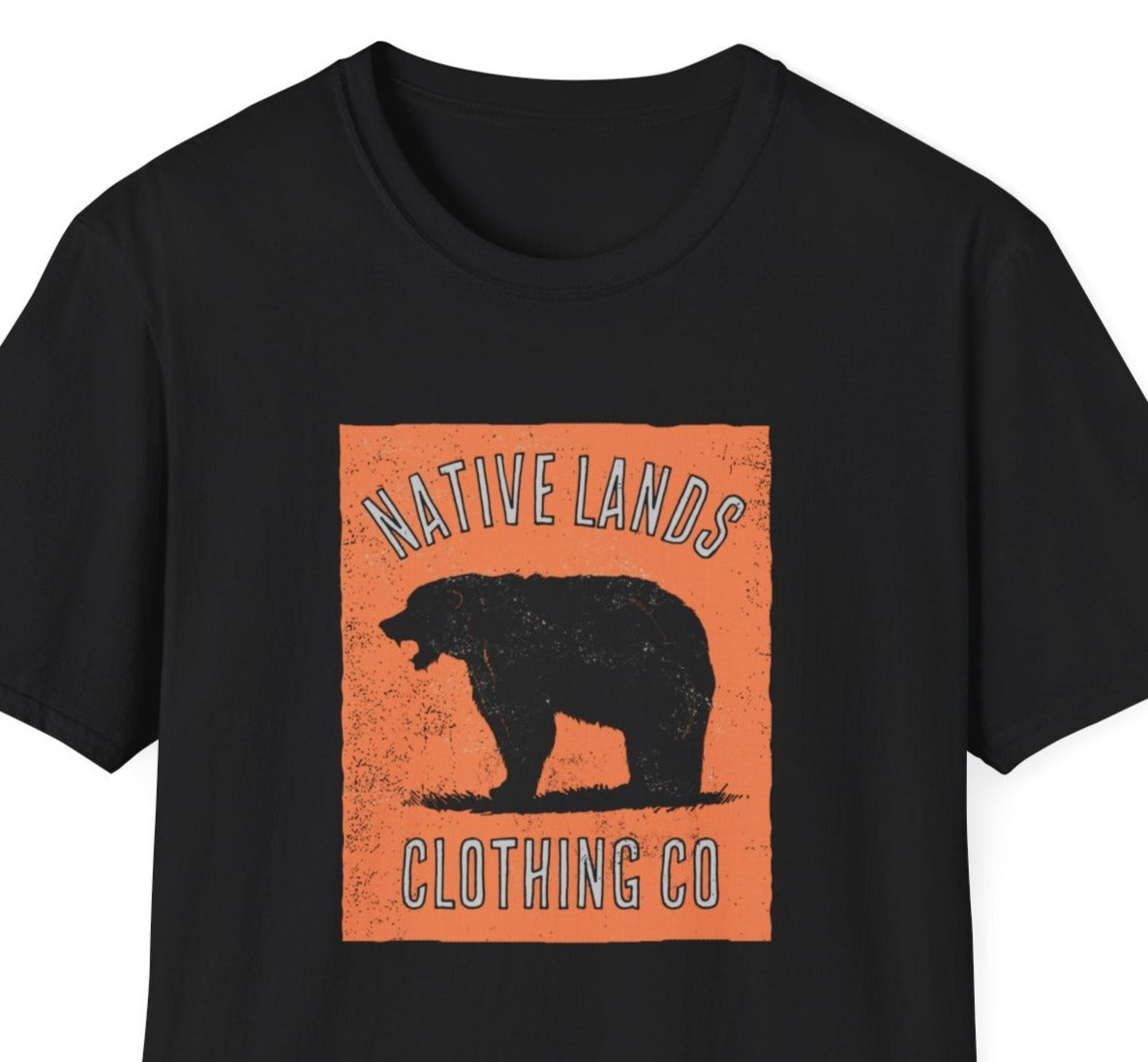 Bear Roaring Shirt Pumpkin Cotton First Nations, Canadian Aboriginal, Indigenous, Native American